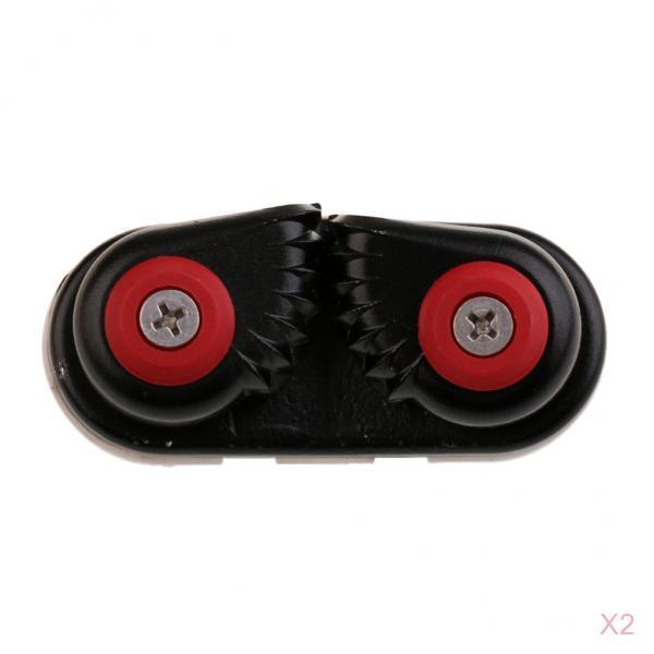 2 Pieces Boat Sailing Sailboat Ball Bearing Cam Cleat - Black