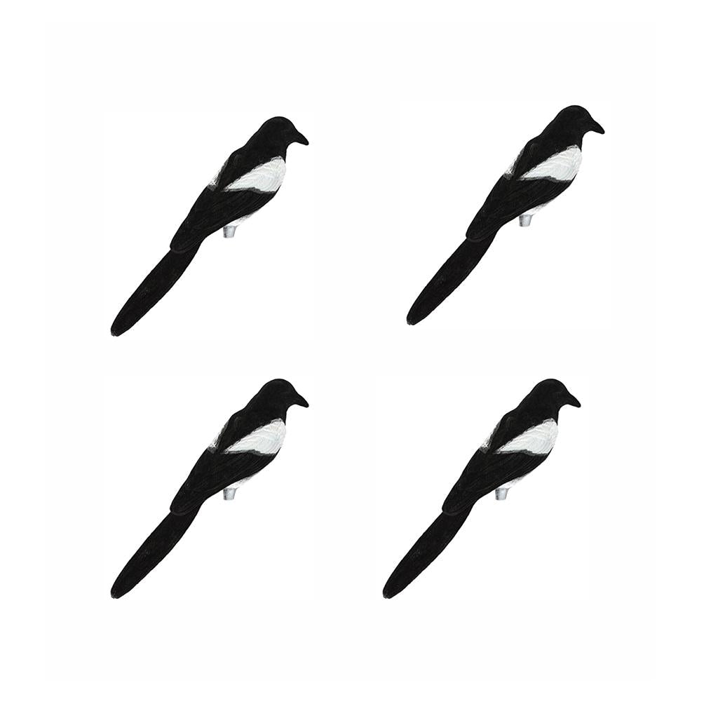 4 Piece Magpie Decoy Hunting Bait Shooting Trap Pest Control Garden Scarer