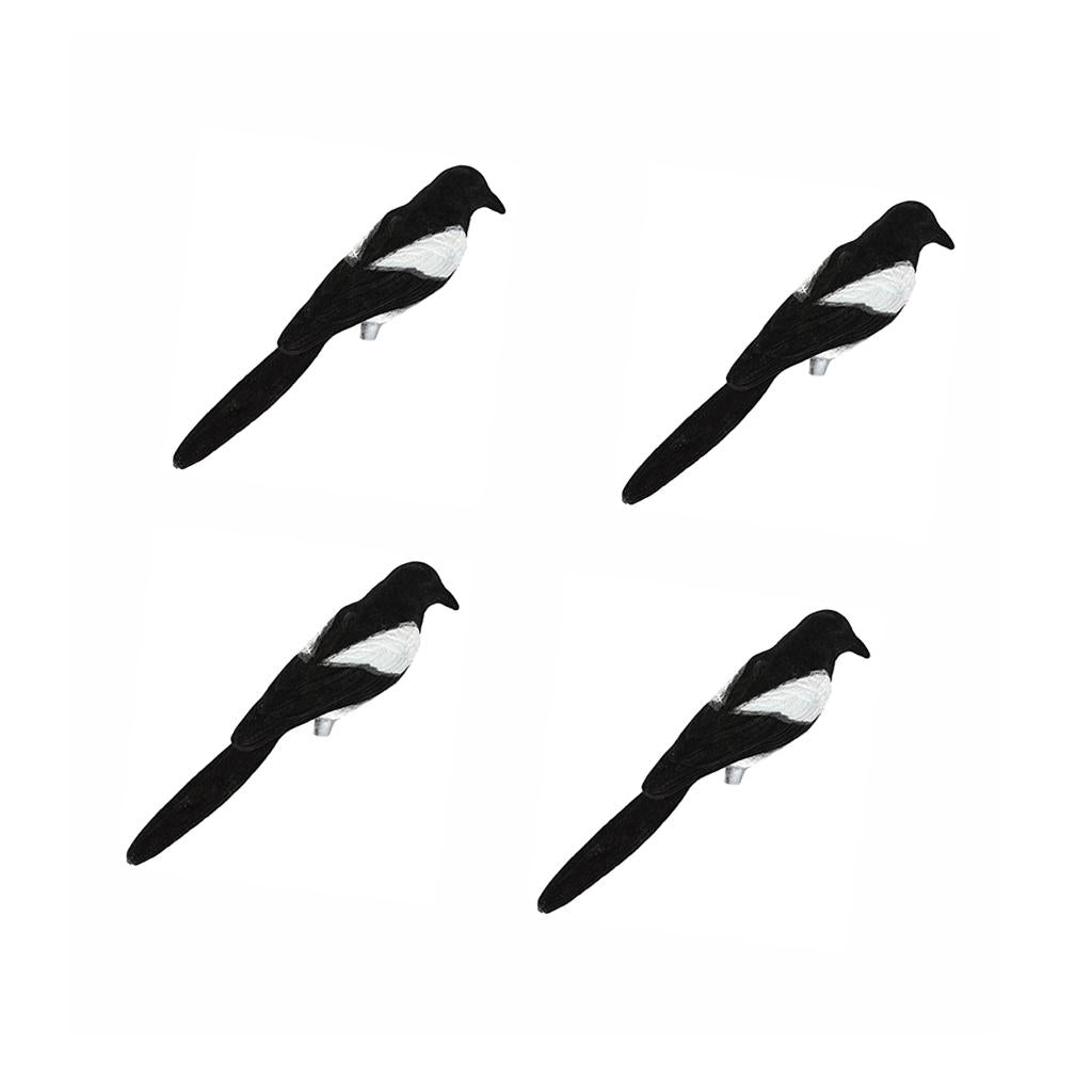 4 Piece Magpie Decoy Hunting Bait Shooting Trap Pest Control Garden Scarer