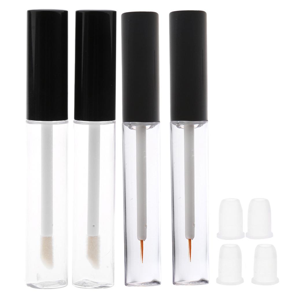 4 Pieces 7ml Refillable Empty Lip Gloss Eyeliner Tubes Essential Oil Bottles