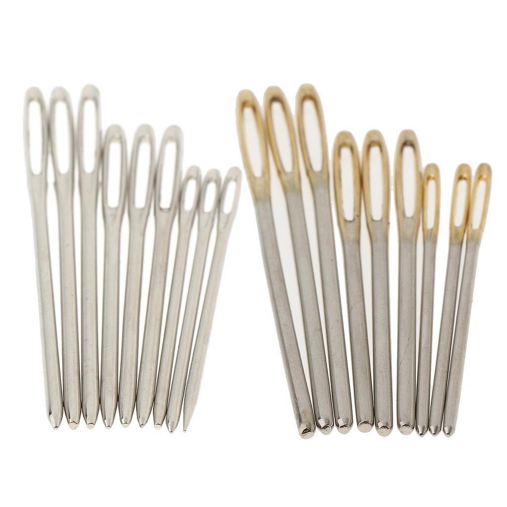 18 Pieces Large-eye Blunt Stitching Needles Hand Sewing Knitting Needles