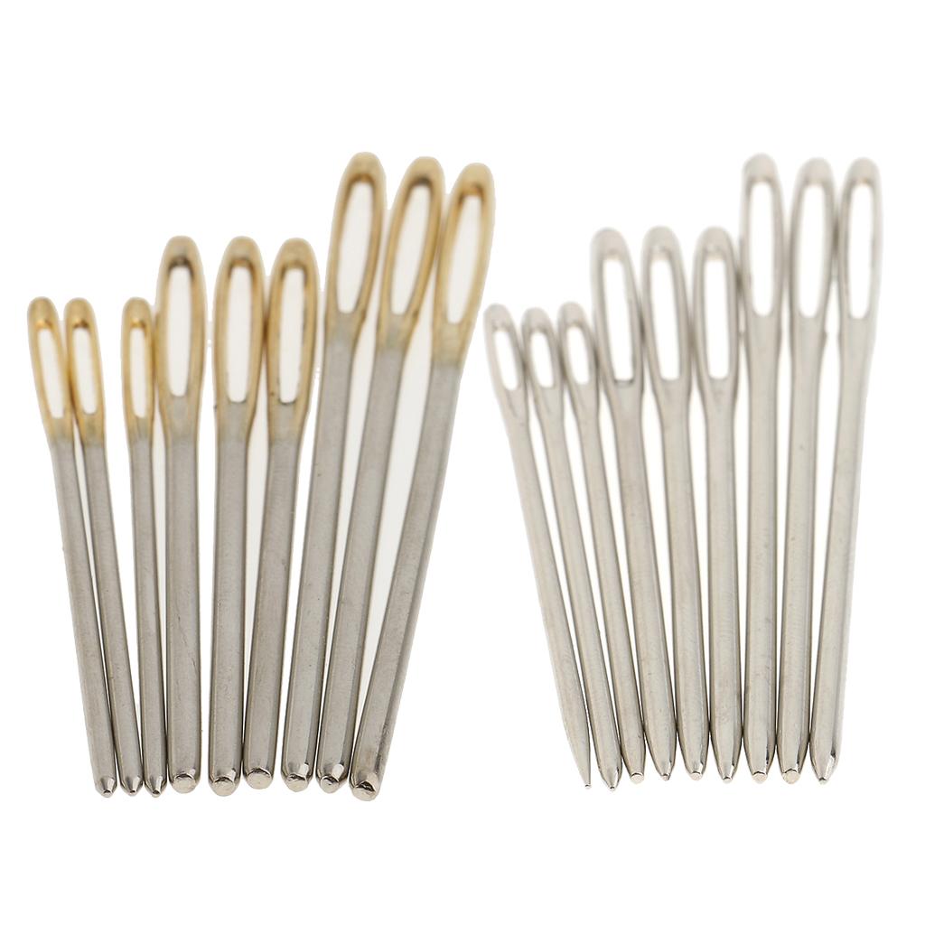 18 Pieces Large-eye Blunt Stitching Needles Hand Sewing Knitting Needles
