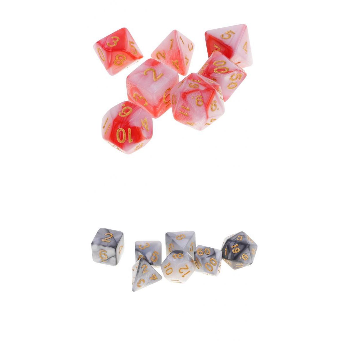 14 Pieces Polyhedral Dice Set for RPG Board Games