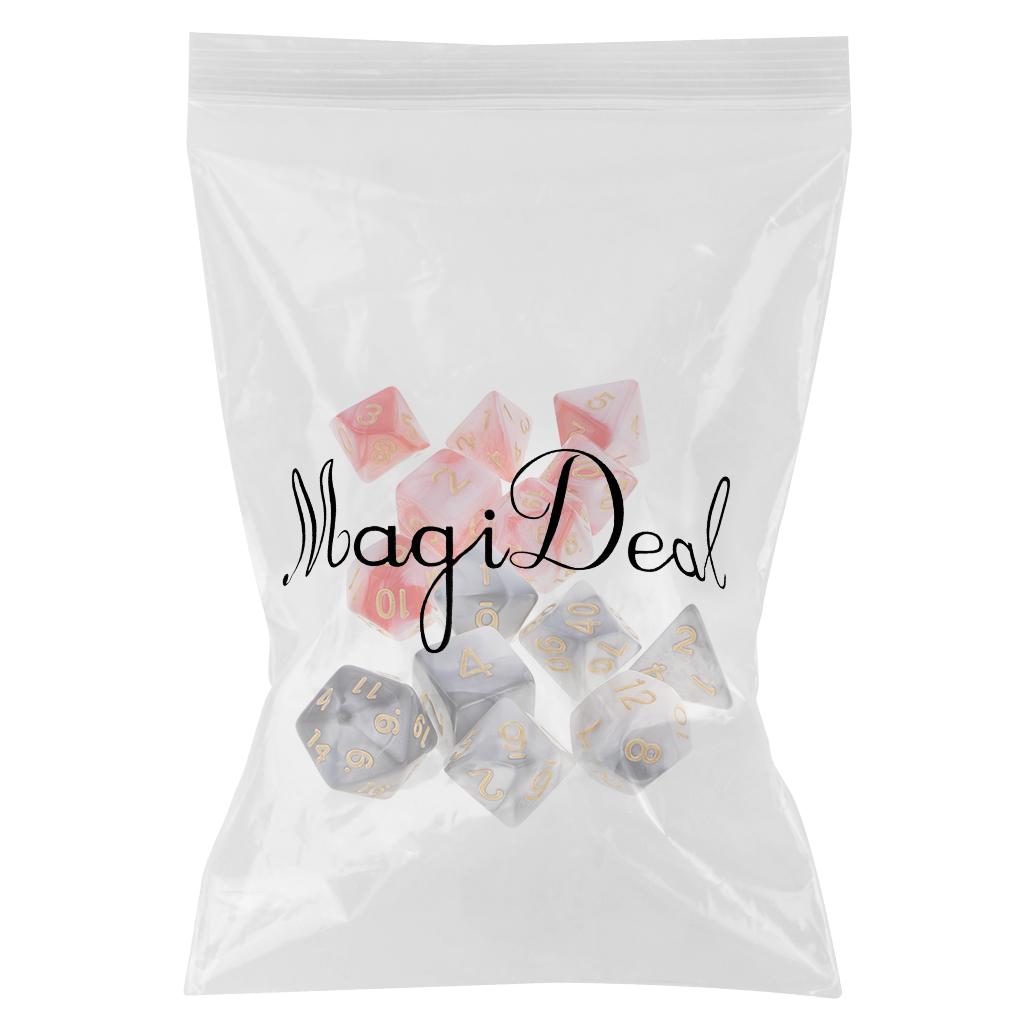 14 Pieces Polyhedral Dice Set for RPG Board Games