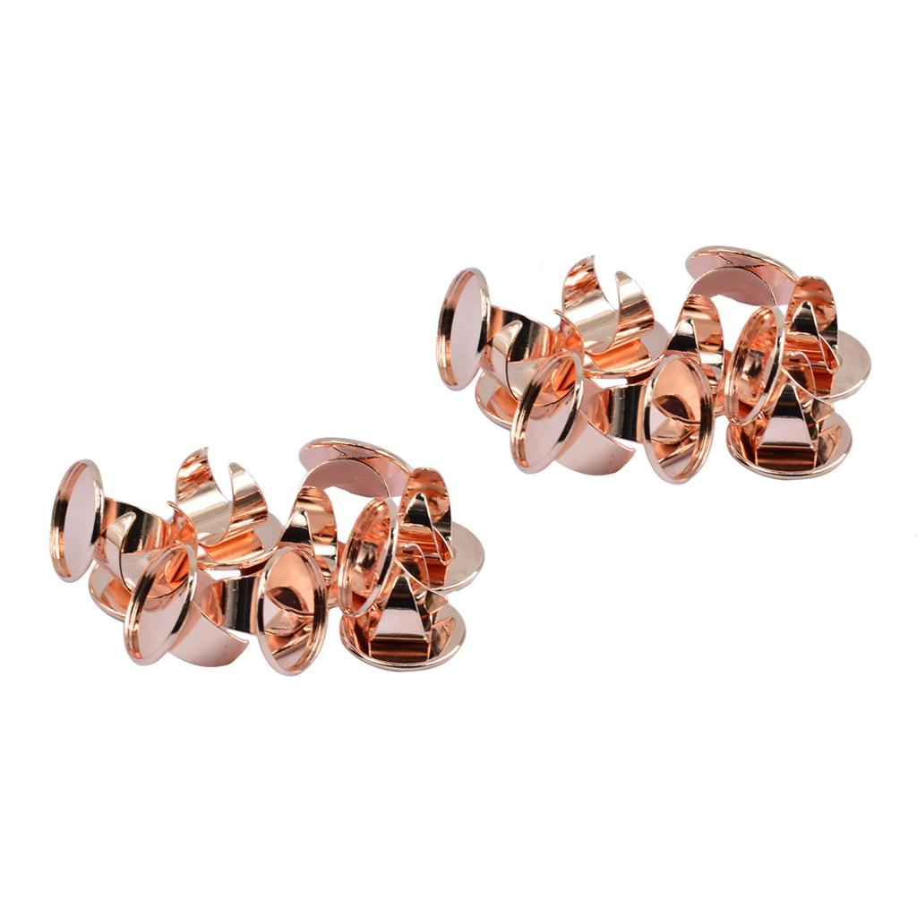 20 Pieces Rose Gold Brass DIY Empty Ring Bezel Base for 25mm Cabochon