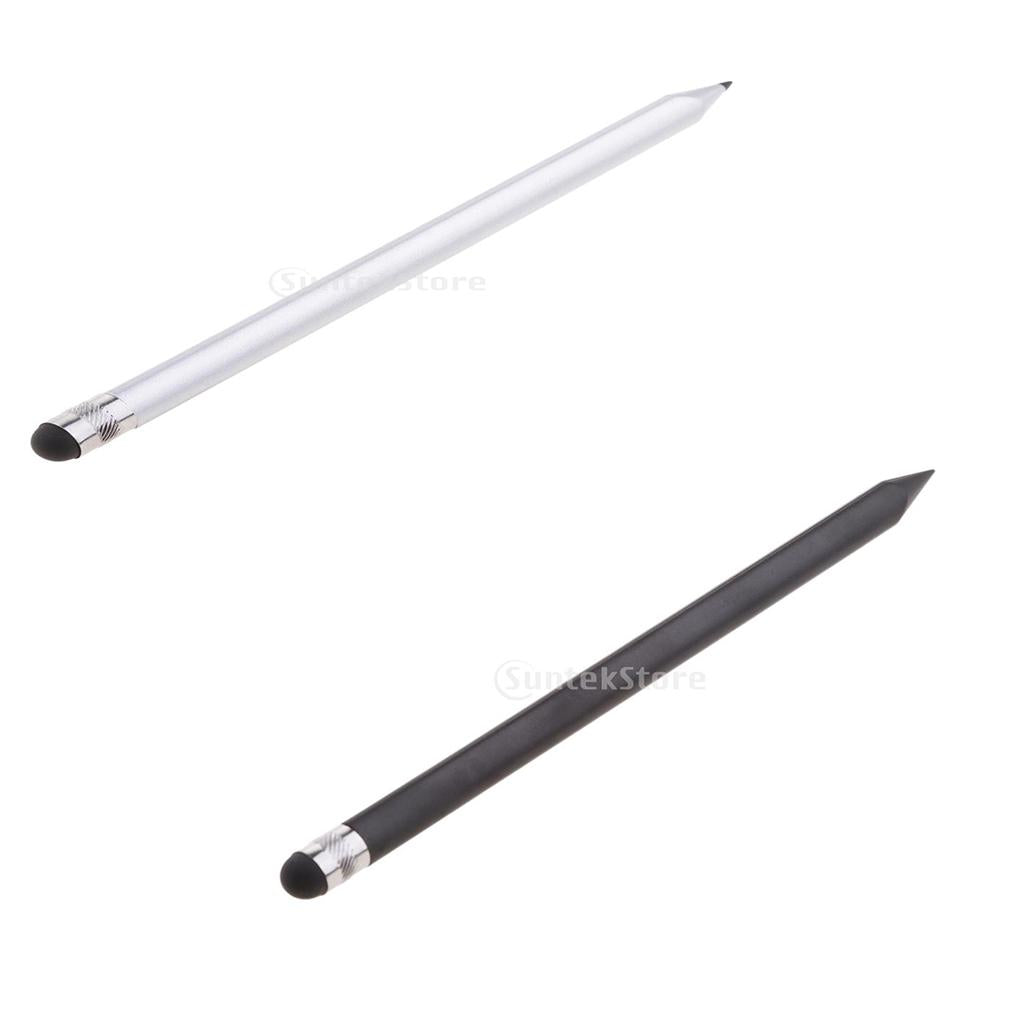 2 Pcs 2-in-1 Retro Design Touch Screen Stylus for iPhone Samsung Tablets PC