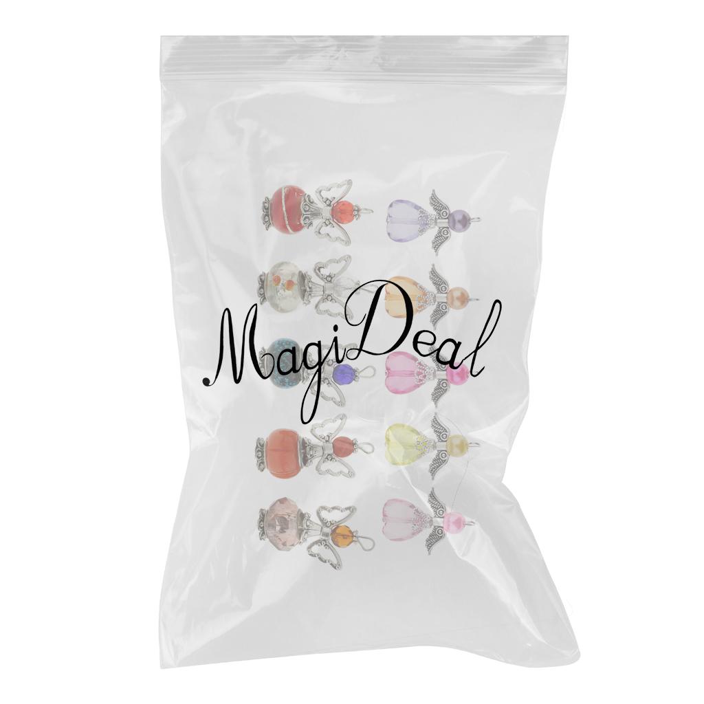 10pcs Assorted Acrylic Angel Wings Charms Pendant for DIY Jewelry Making