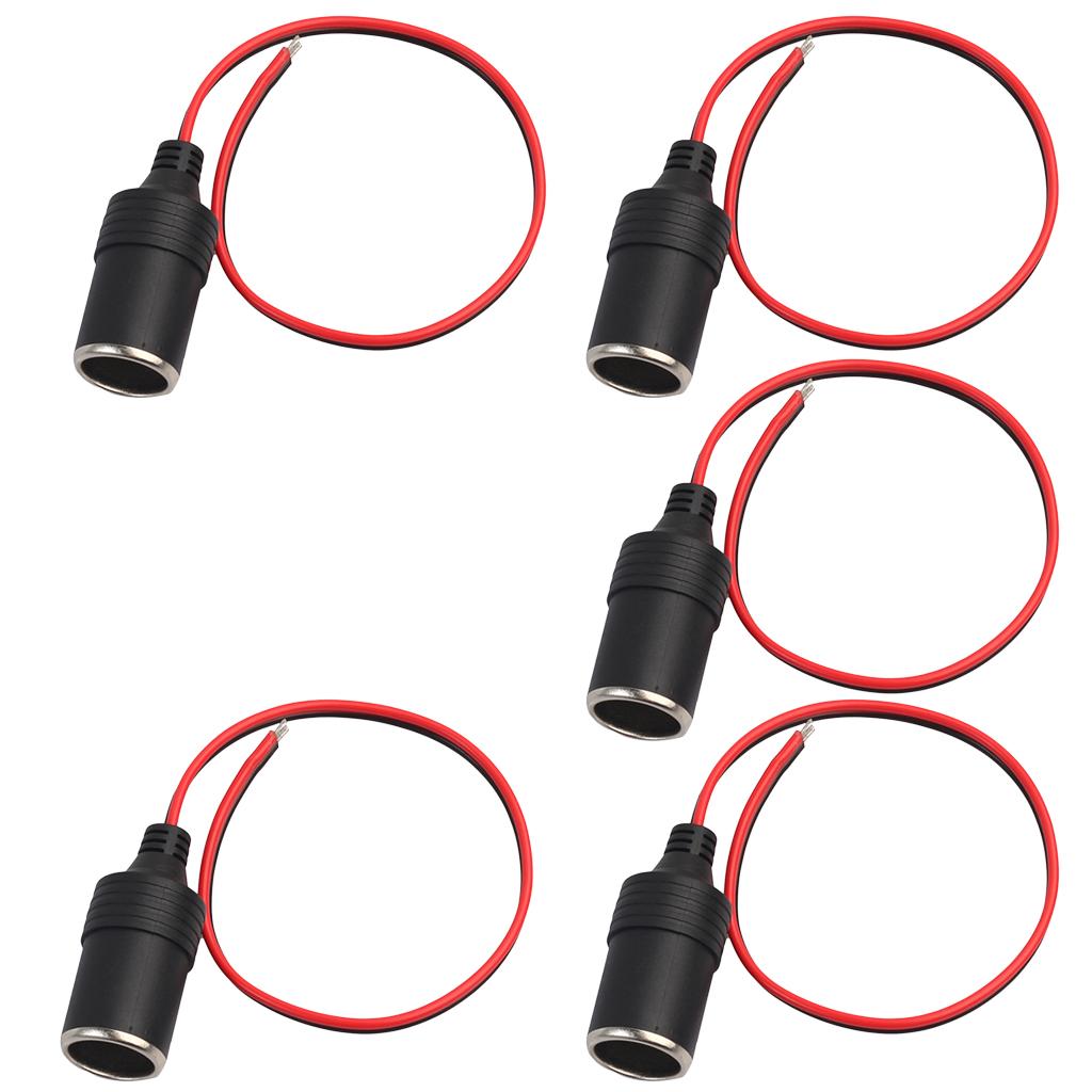 5Pieces Car Female Cigarette Lighter Power Plug Socket Connector Adapter 12V