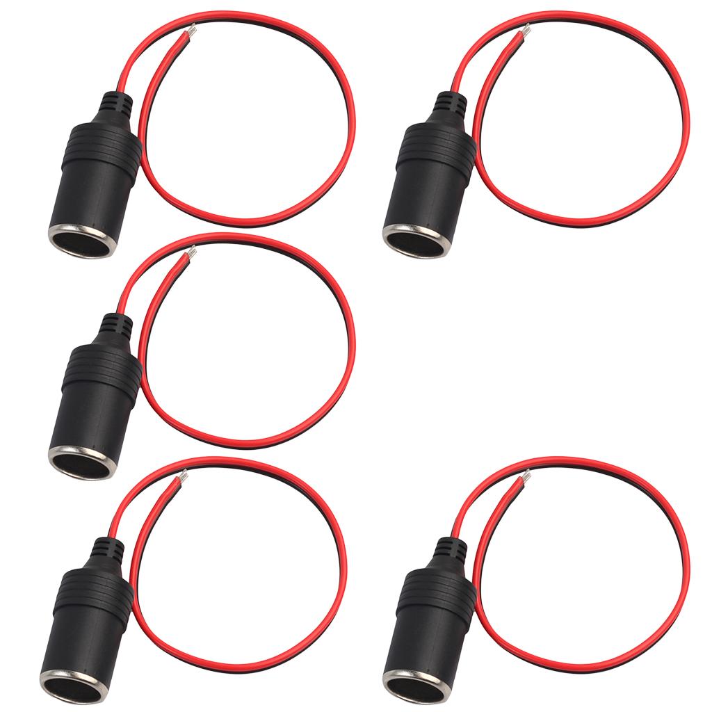 5Pieces Car Female Cigarette Lighter Power Plug Socket Connector Adapter 12V
