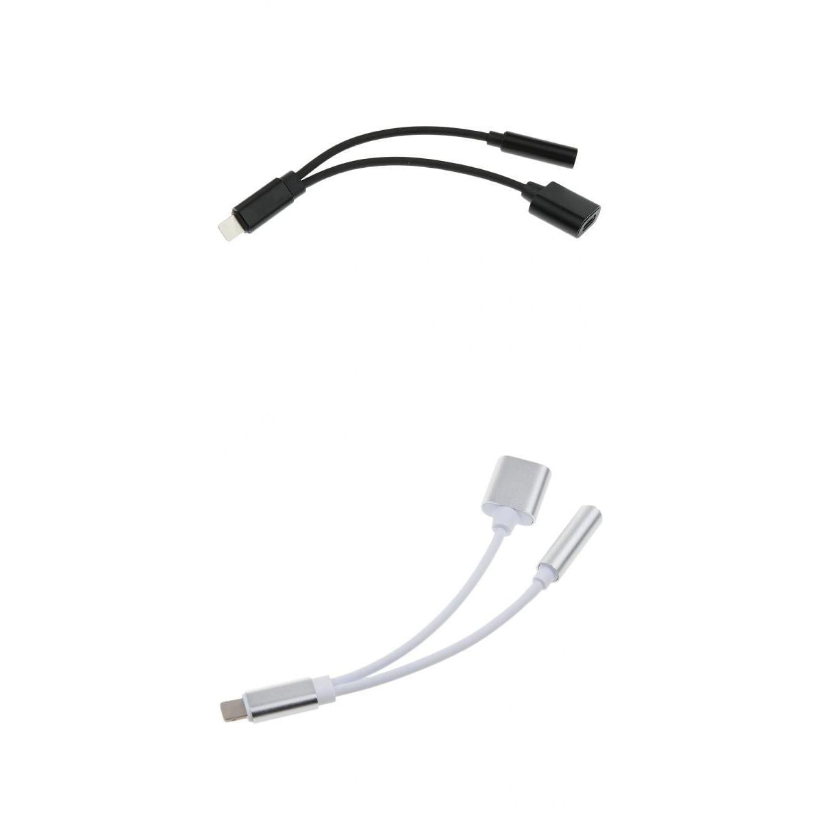 2 Pieces 3.5mm Headphone Audio Adapter Charger Cable For iPhone 7 8 Plus X