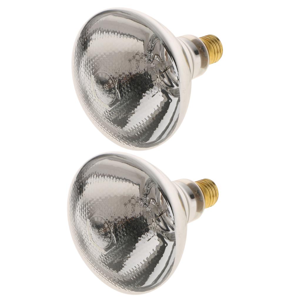 2x E27 Light Bulb Breeding Lamp Heat Emitter Infrared Heater Type 2 - 200W