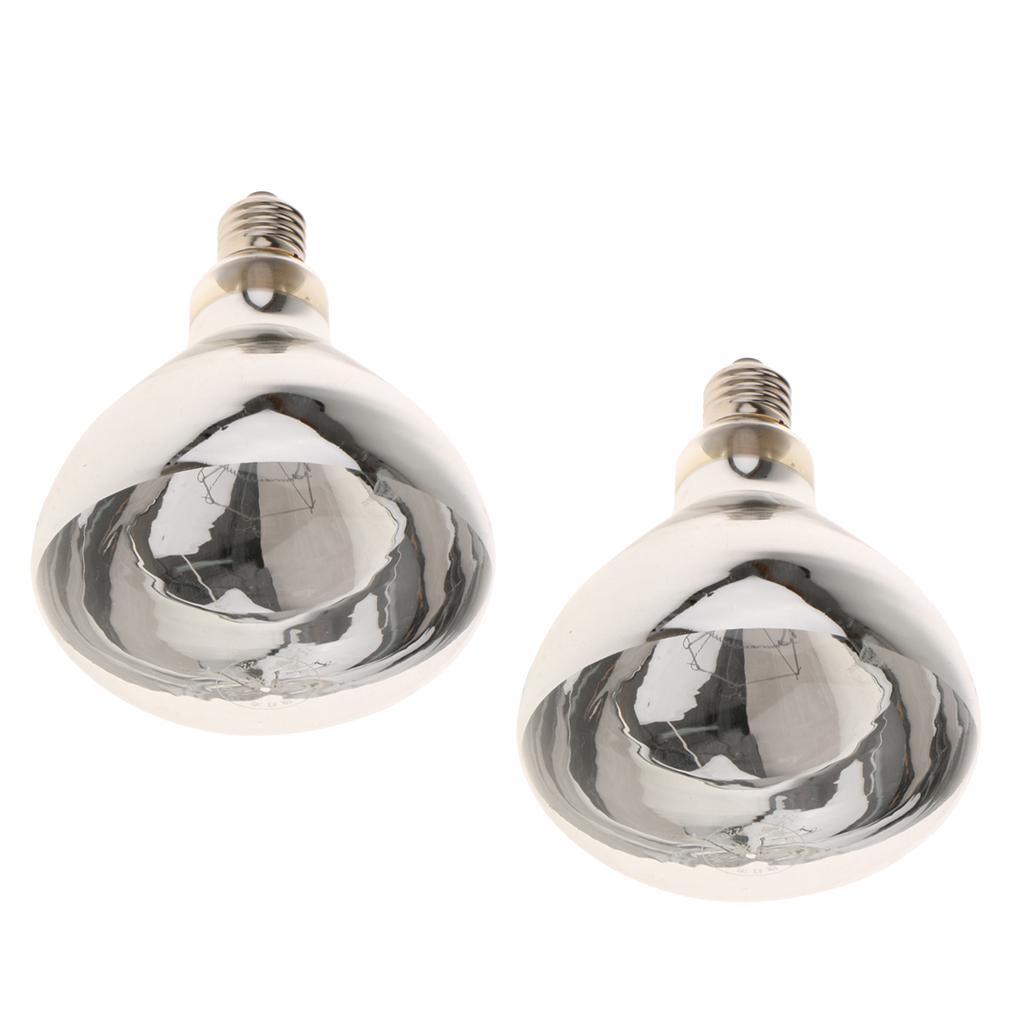2x E27 Light Bulb Breeding Lamp Heat Emitter Infrared Heater Type 1 - 100W