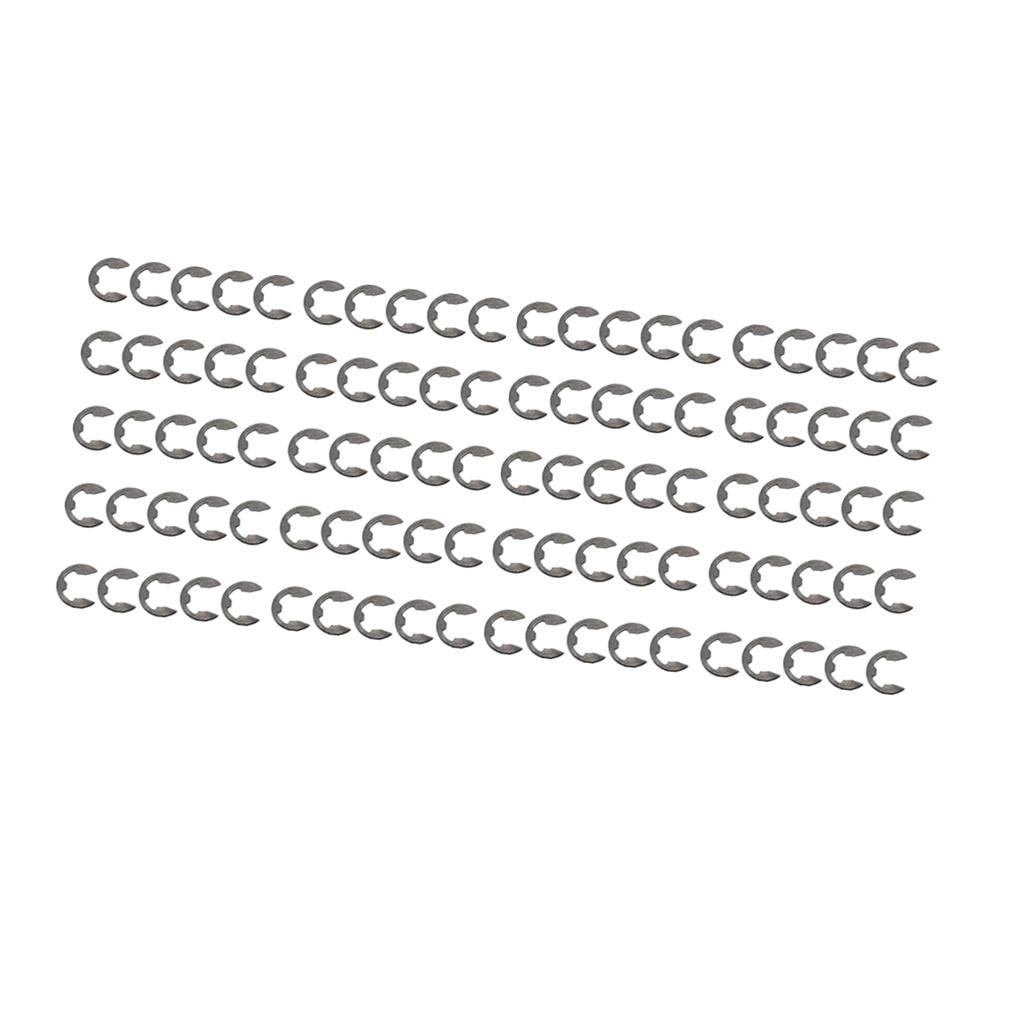 100 pieces Chainsaw E-Clip Assortment Black Fastener Set Retaining Ring Kit