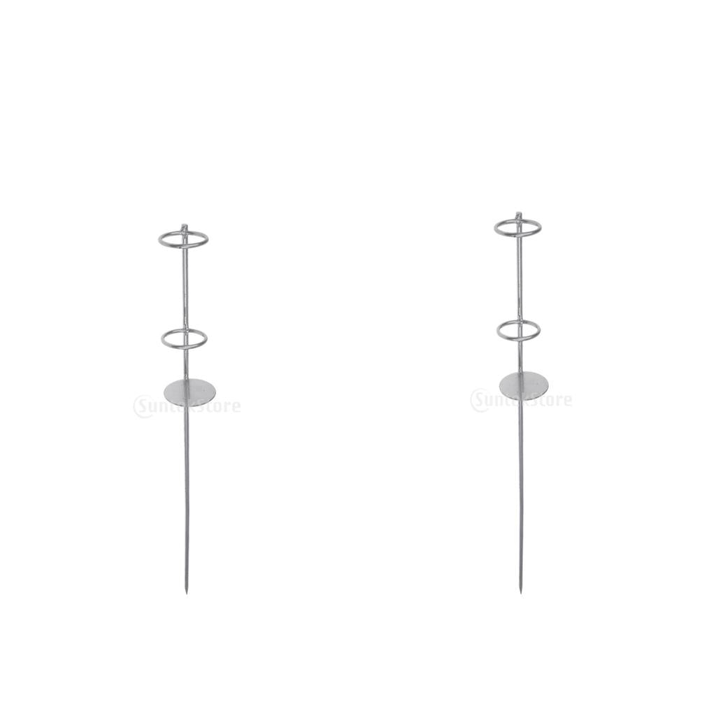 2x Fishing Rod Holder Stainless Steel Ground Support Pole Stand Bracket 50cm