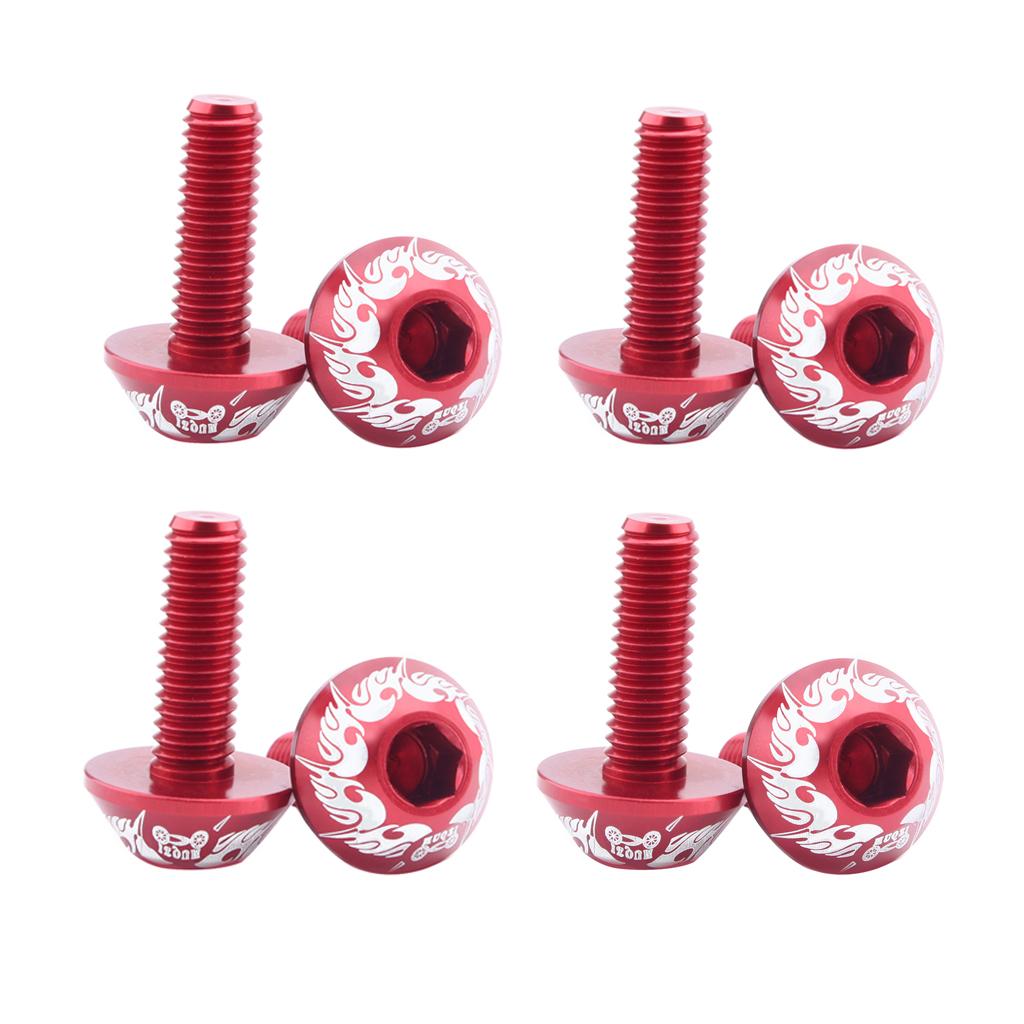 8Pcs Bike Brake Screws Water Bottle Cage Bolts Holder Socket V Brake Screws