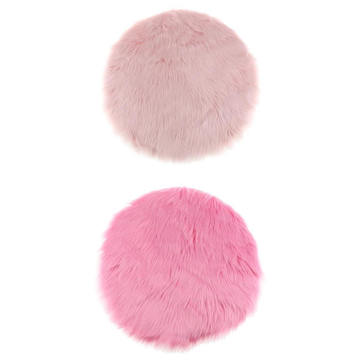 2Pcs 40cm Artificial Sheepskin Rug Home Floor Mat Carpet Seat Cushion