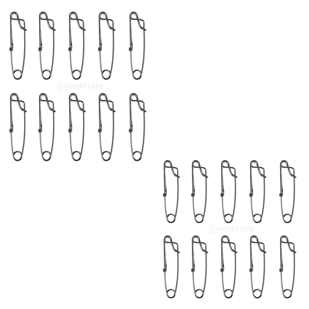 20Pcs Stainless Steel Long Line Longline Clip for Fishing Snapper or Shark S