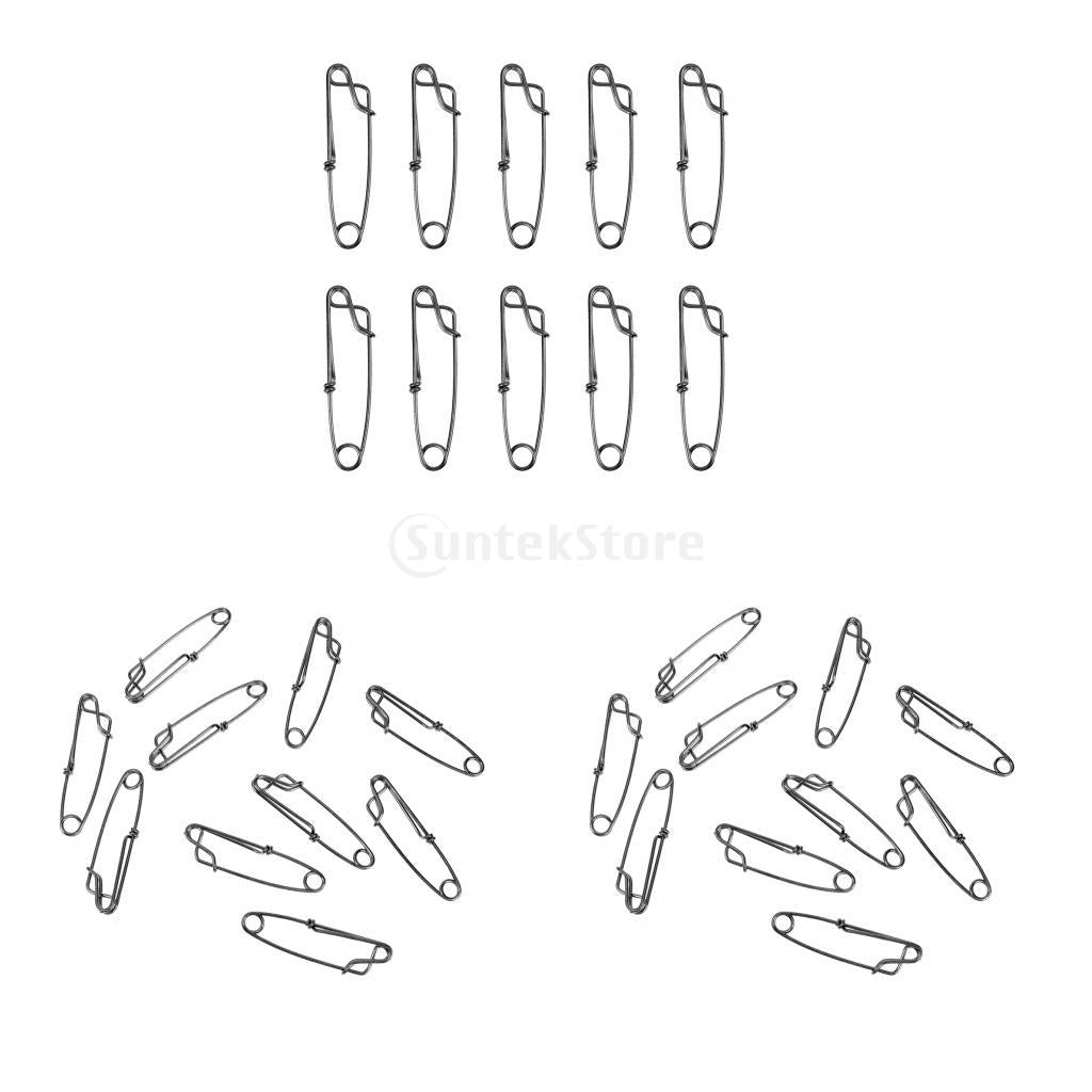 30pcs Stainless Long Line Longline Clip for Fishing Snapper or Shark S M L
