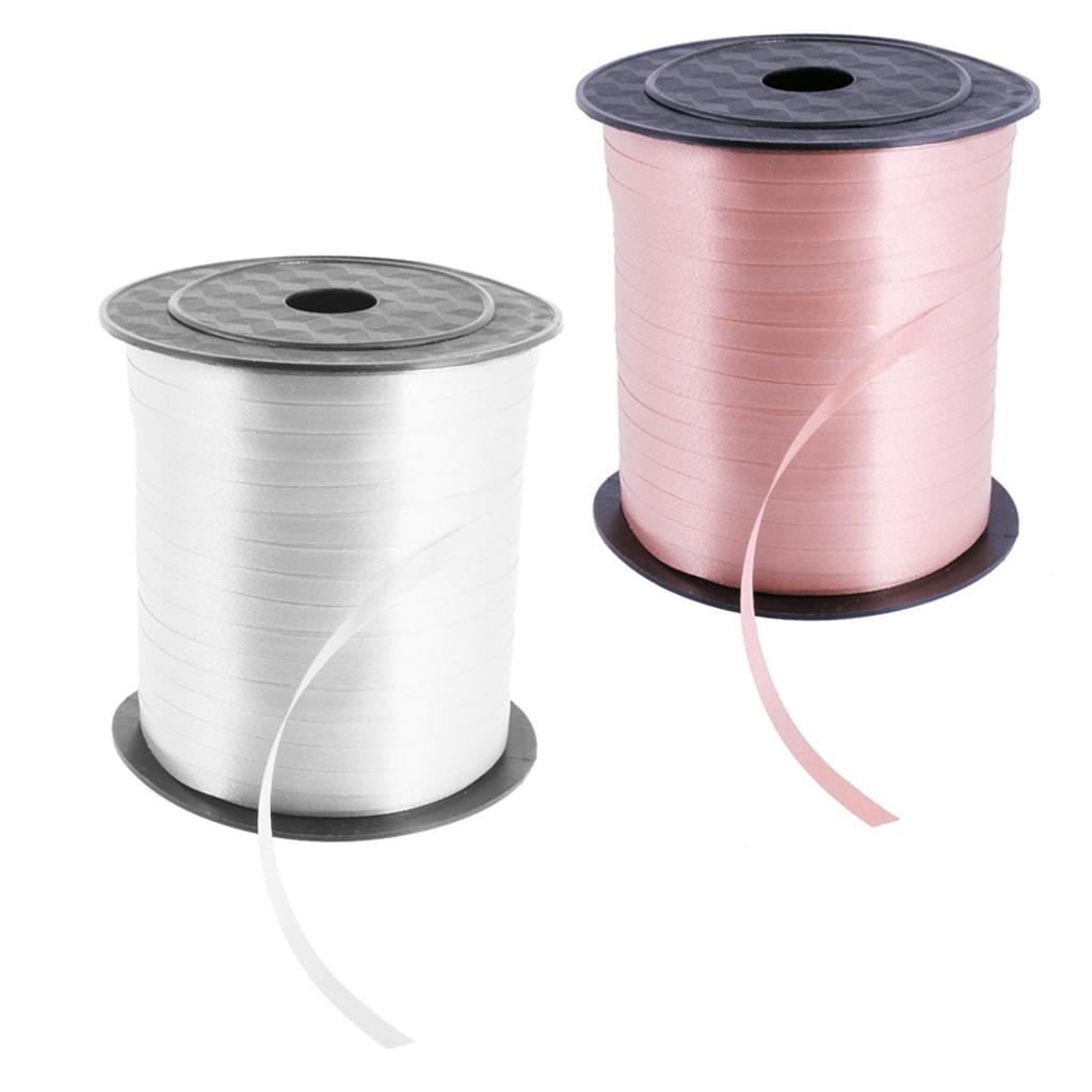 225m White Pink Balloon Curling Ribbons Helium Wedding Birthday Gift Party