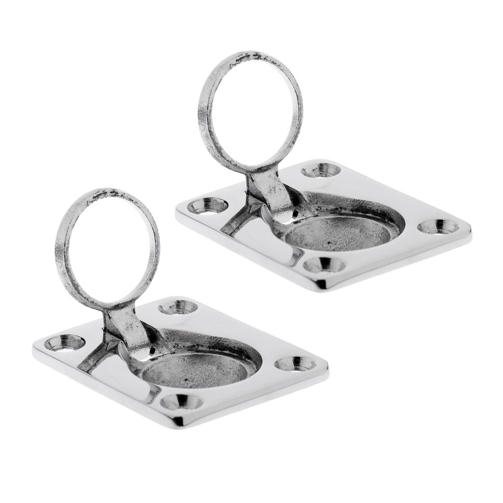 2 Pieces Stainless Steel Flush Pull Lift Ring Handle for Boat Hatch Locker