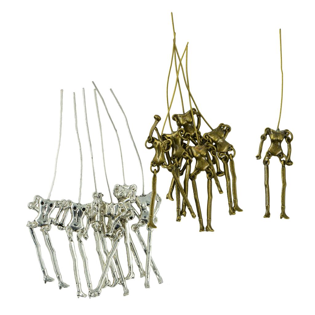 24pcs Human Skeleton Body DIY Dolls Pendants Jewelry Making Charms Crafts
