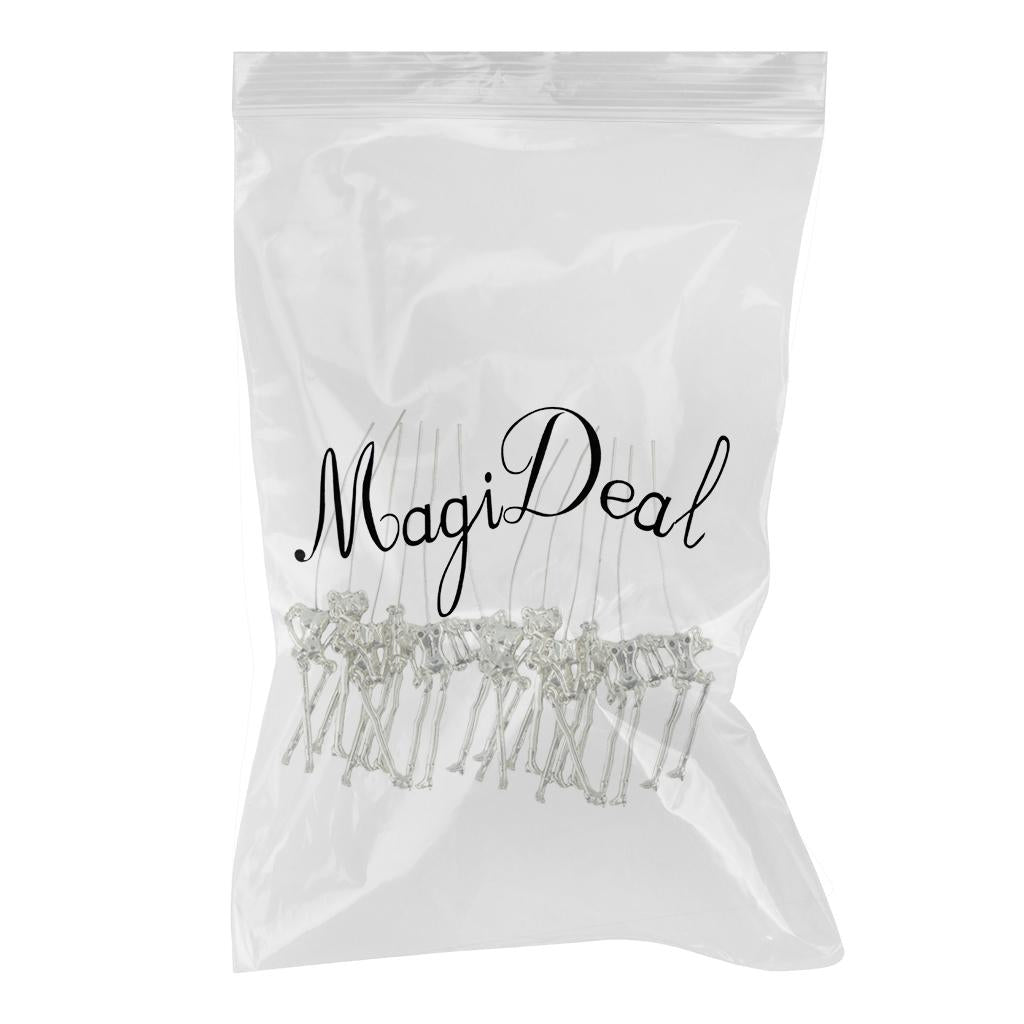 12PCS Tibetan Silver Human Skeleton Body Fit DIY Dolls Pendant Jewelry