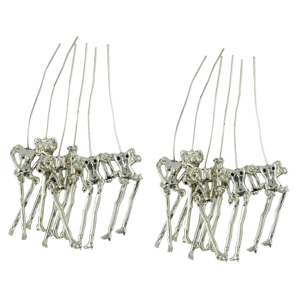 12PCS Tibetan Silver Human Skeleton Body Fit DIY Dolls Pendant Jewelry