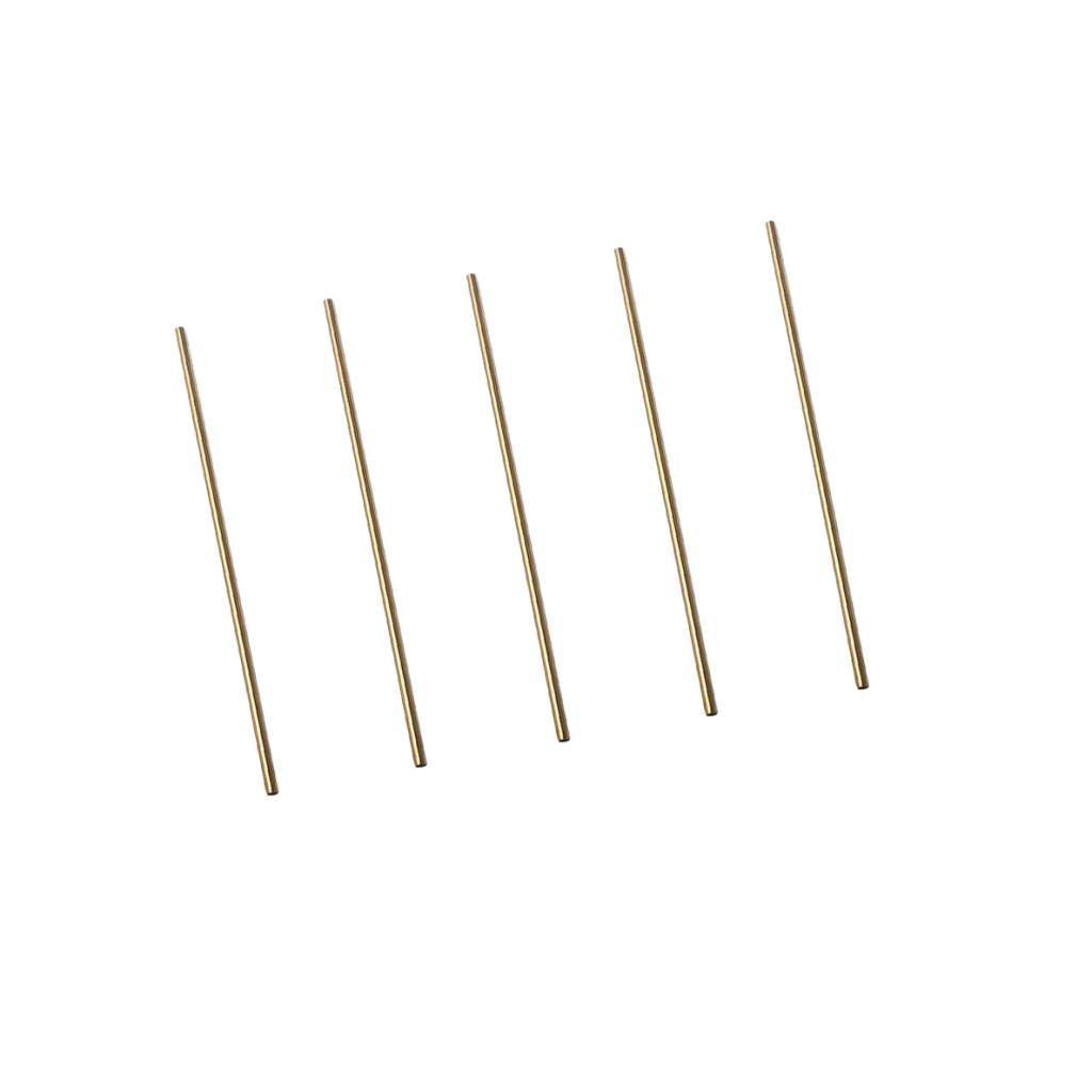 5 Pieces Straight Stainless Steel Cocktail Drinking Mixing Straw Gold
