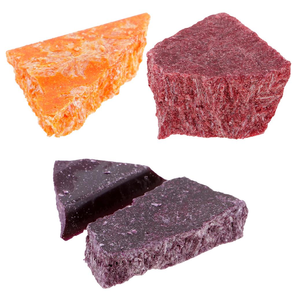 3 Colors Candle Dye Chips Plant Dye for Candle Coloring Yellow Purple Pink