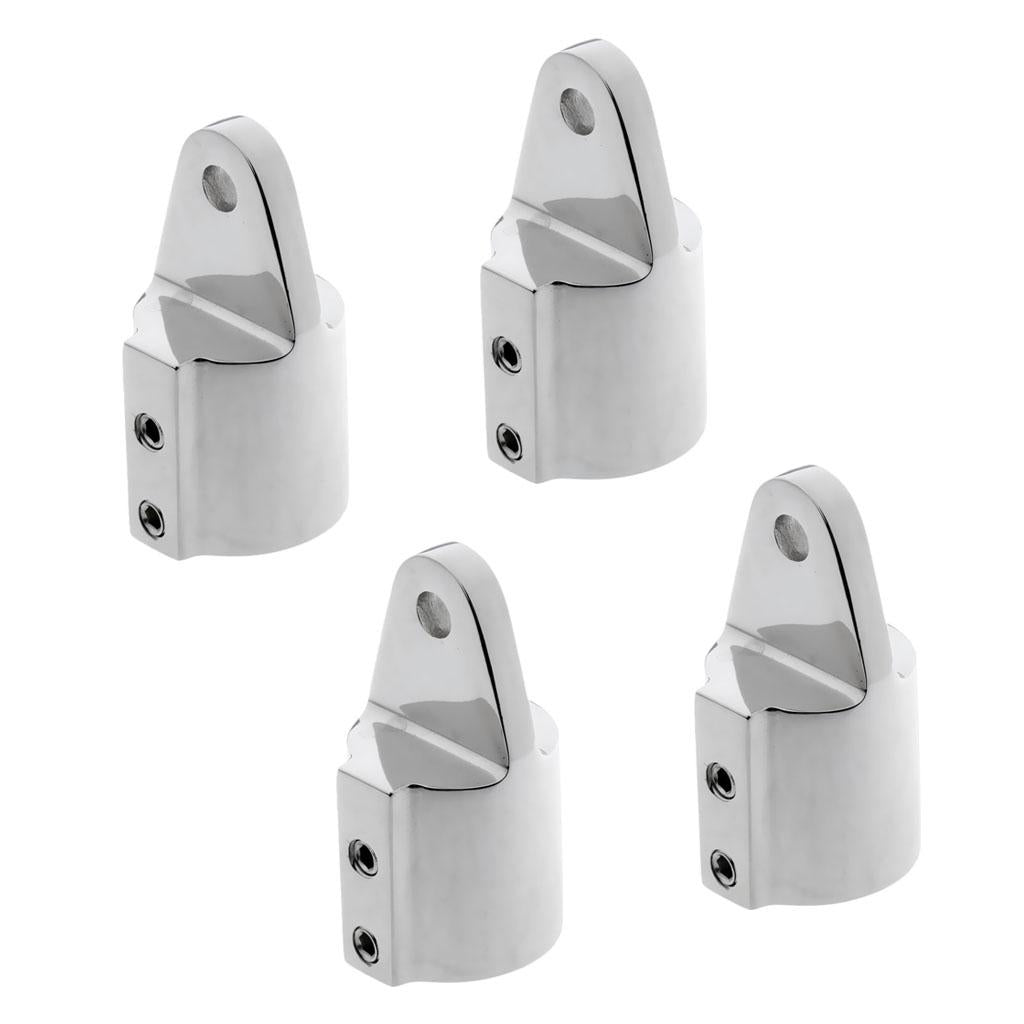 4 Pieces Eye End Cap Bimini Top Fitting Hardware 1'' Marine Stainless Steel