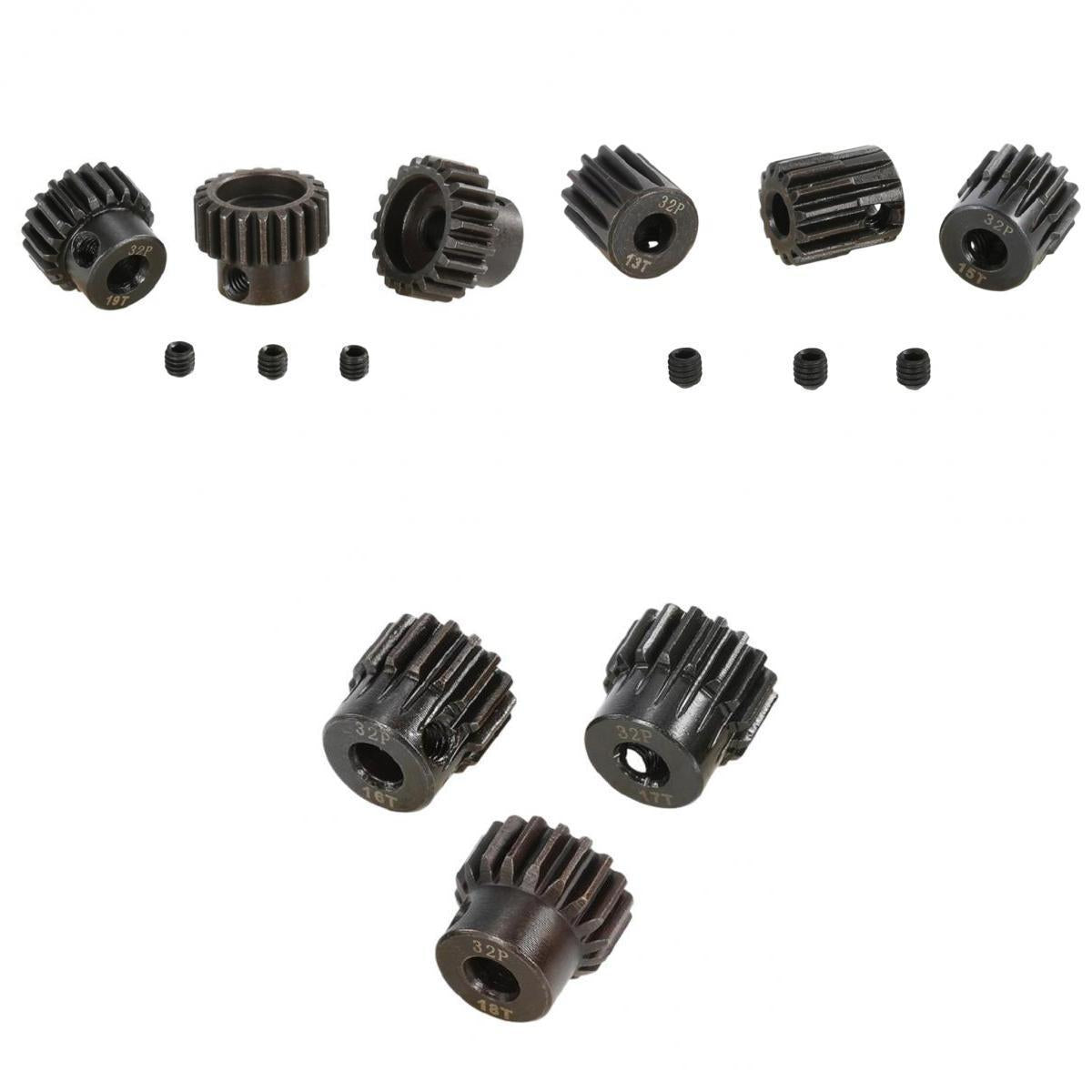 32DP 5mm 13T-21T Pinion 32DP Motor Gears Set for 1/8 RC Car DIY Accessories