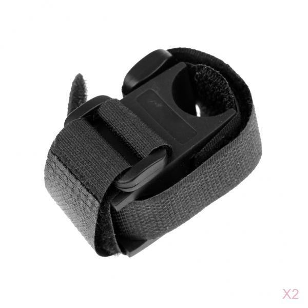 2Pcs Bicycle Bike Flashlight Lamp Torch LED Mount Clamp Holder Clip Bracket