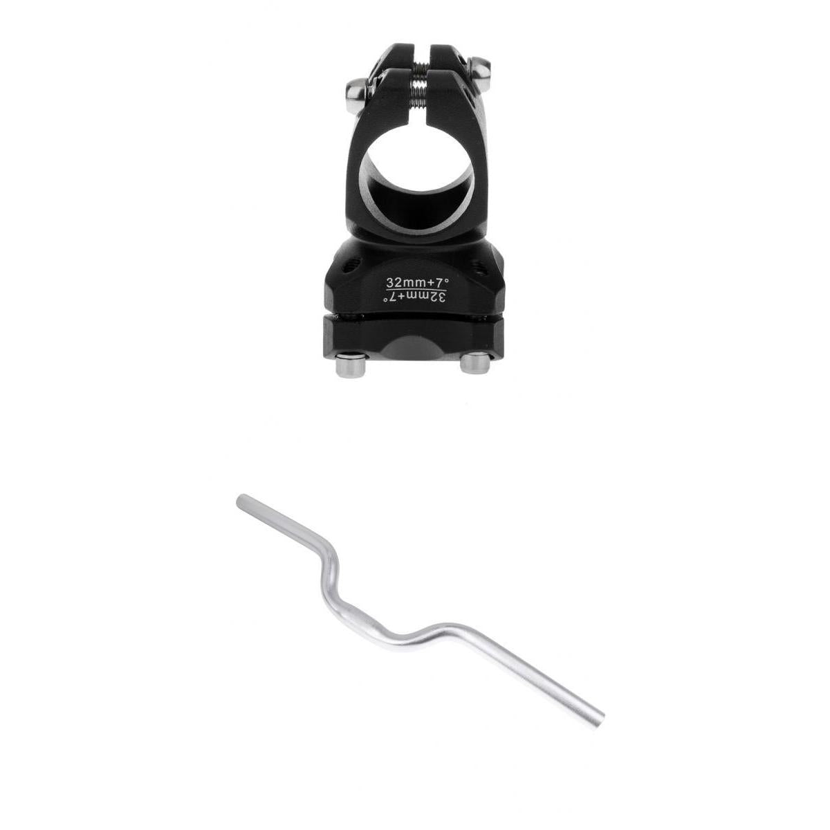 Bicycle Handlebar Cycling Bike Riser Bar 25.4mm + Bike Handlebar Stem 25.4mm