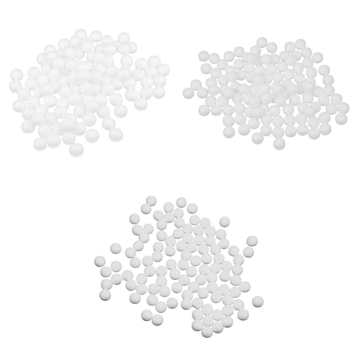 300 Pieces White Styrofoam Foam Balls for DIY Craft 10mm 20mm 27mm