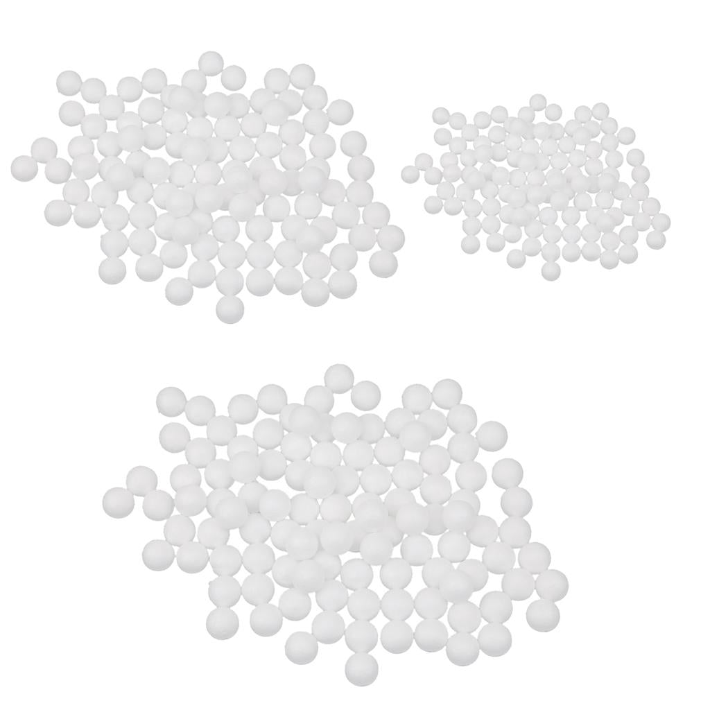 300 Pieces White Styrofoam Foam Balls for DIY Craft 10mm 20mm 27mm