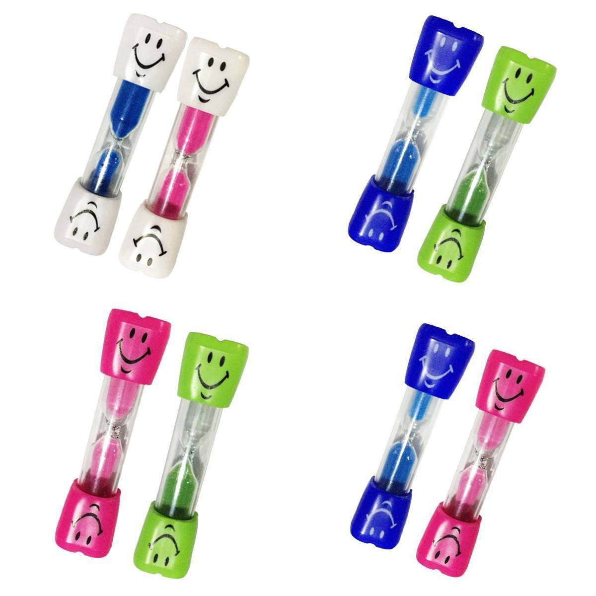 8Pcs 3 Minutes Smiling Face Hourglass Sandglass Sand Timer Clock Home Decors