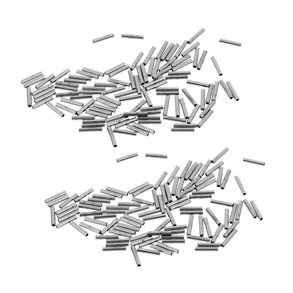 400 Pieces Crimping Loop Sleeve Various Sizes from 1.0mm - 2.0mm 1.2x8mm
