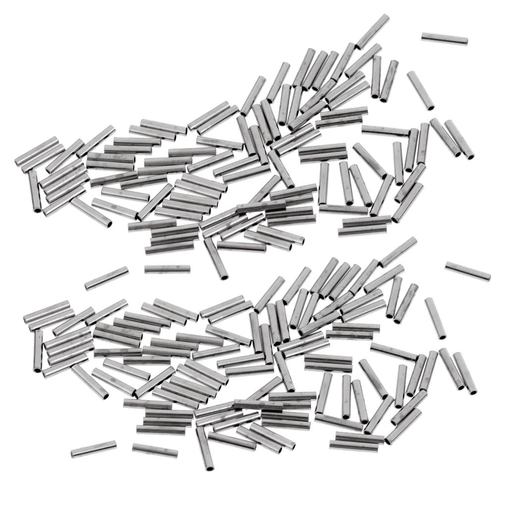 400 Pieces Crimping Loop Sleeve Various Sizes from 1.0mm - 2.0mm 1.2x8mm