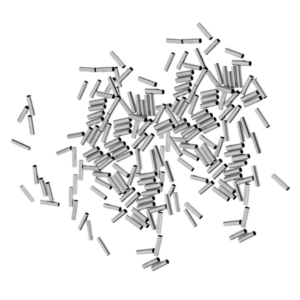 200 Pieces Crimping Loop Sleeve Various Sizes from 1.0mm - 2.0mm 1.6x8mm