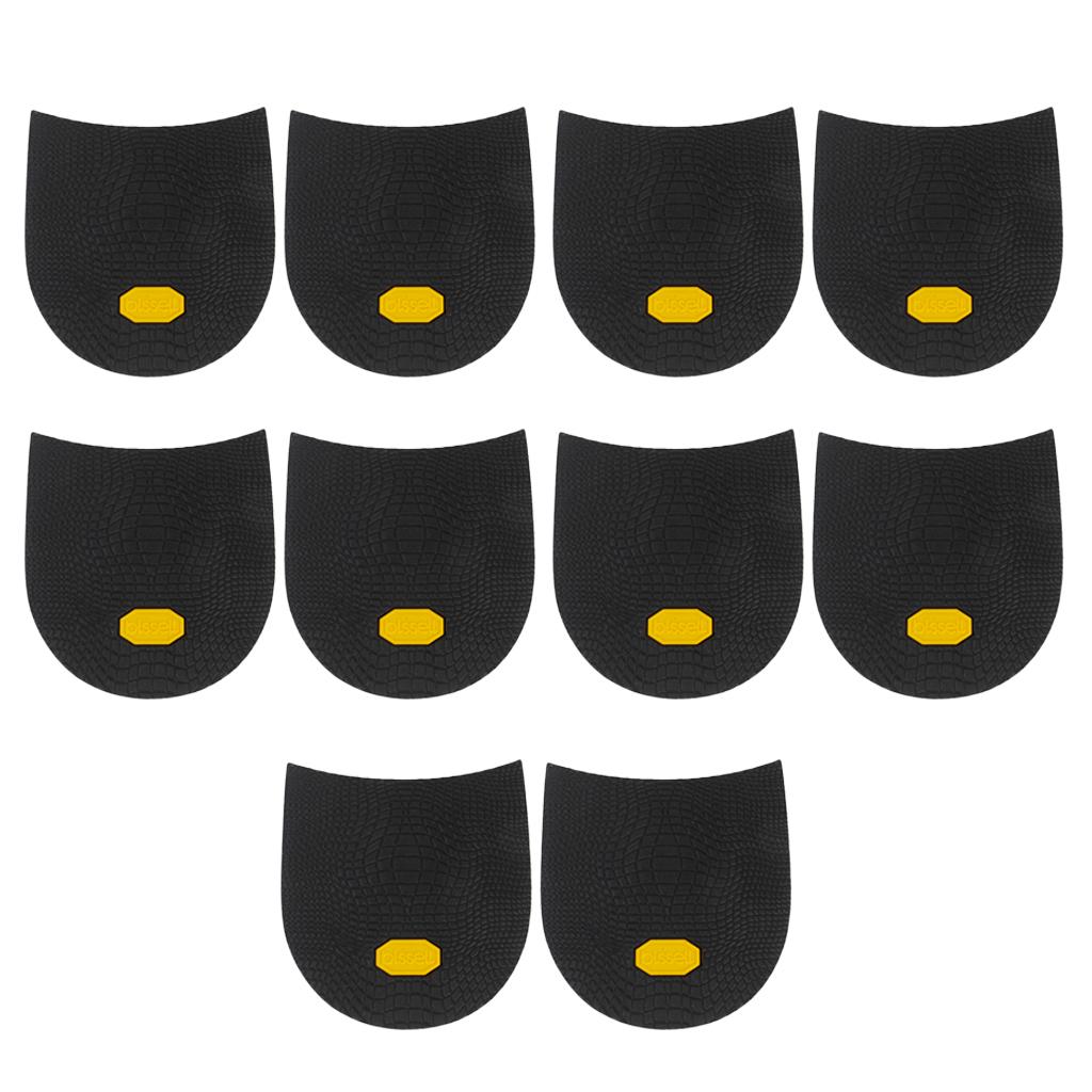 5 pairs Footful Alligator Grain Rubber Glue on Heels Shoes Sole Replacement