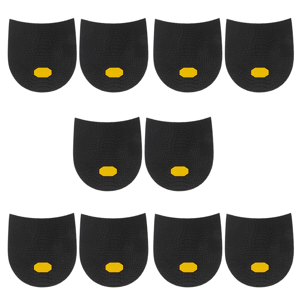 5 pairs Footful Alligator Grain Rubber Glue on Heels Shoes Sole Replacement