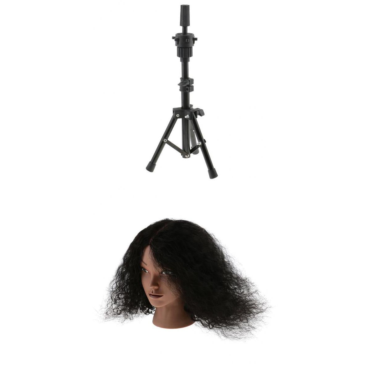 Cosmetology Hairdressing Practice Training Mannequin Head with Hair Stand