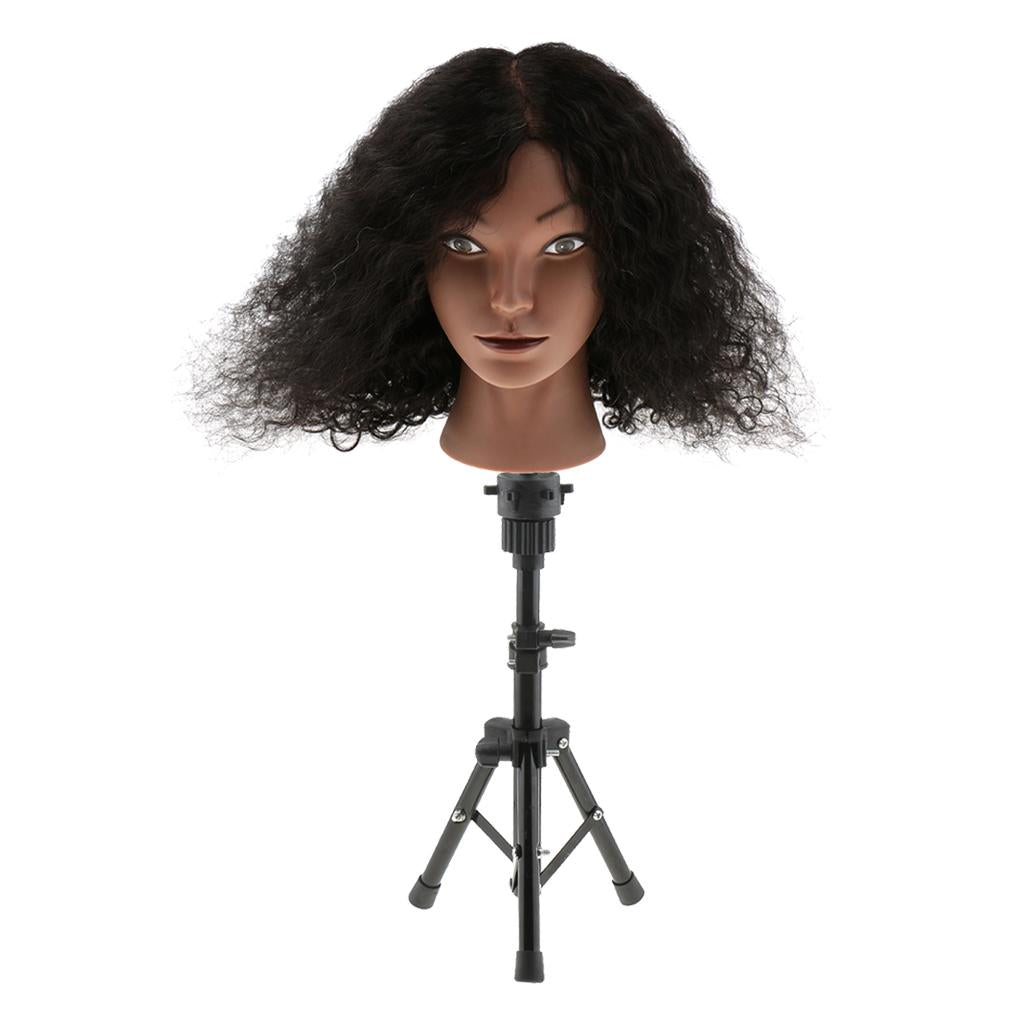 Cosmetology Hairdressing Practice Training Mannequin Head with Hair Stand