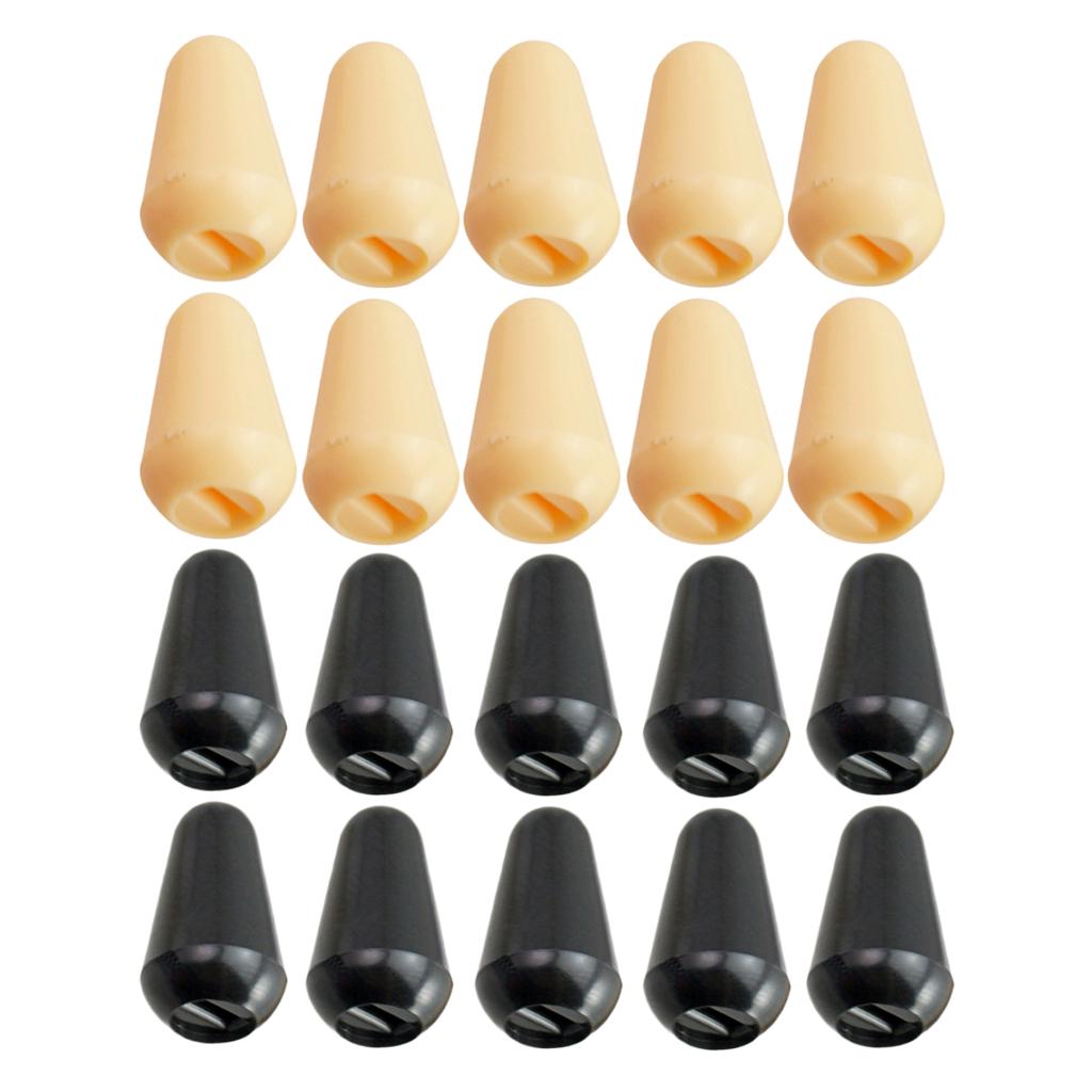 20 Pieces Plastic 5-way Toggle Switches Knobs Cap for ST SQ Electric Guitar