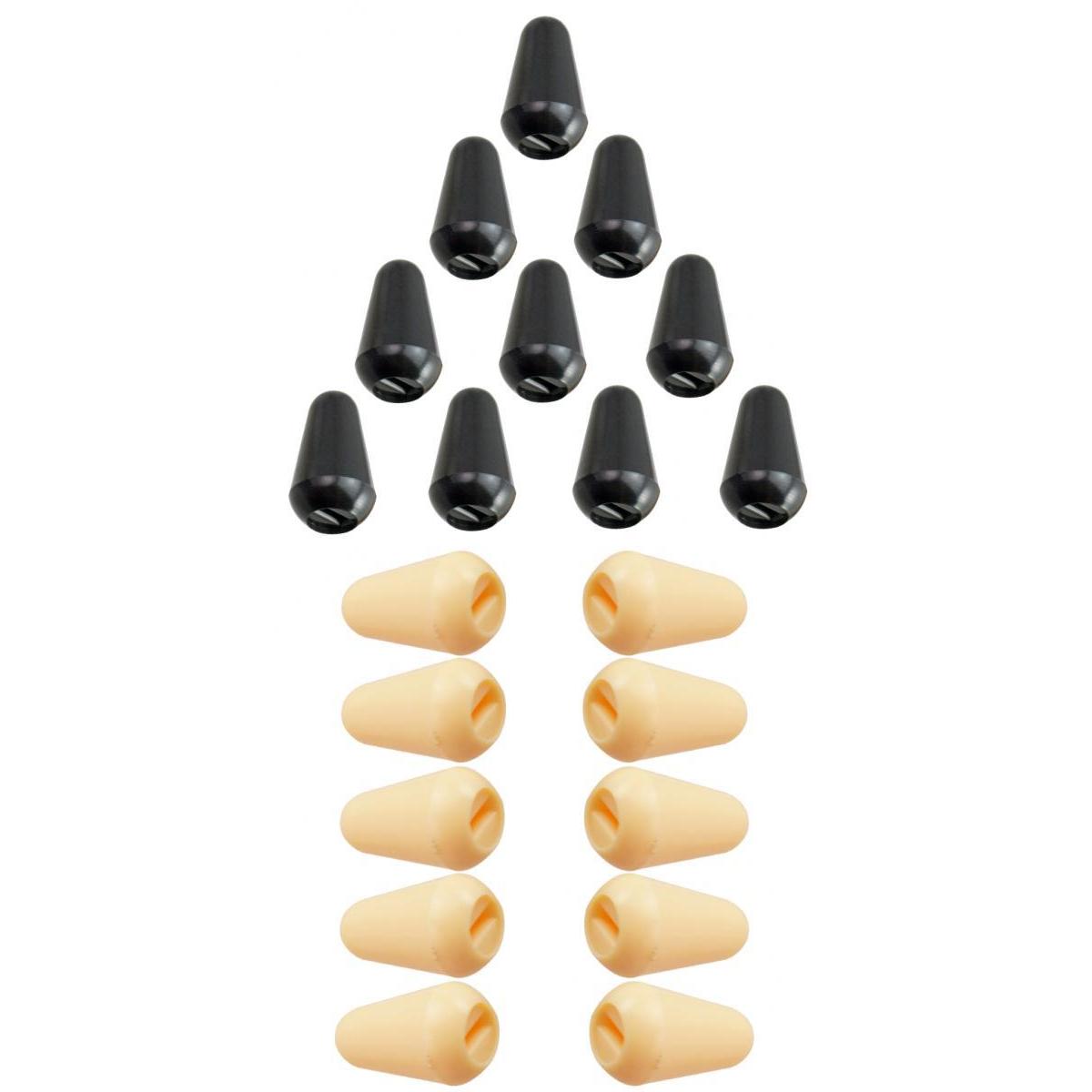 20 Pieces Plastic 5-way Toggle Switches Knobs Cap for ST SQ Electric Guitar