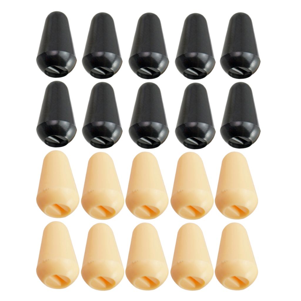20 Pieces Plastic 5-way Toggle Switches Knobs Cap for ST SQ Electric Guitar