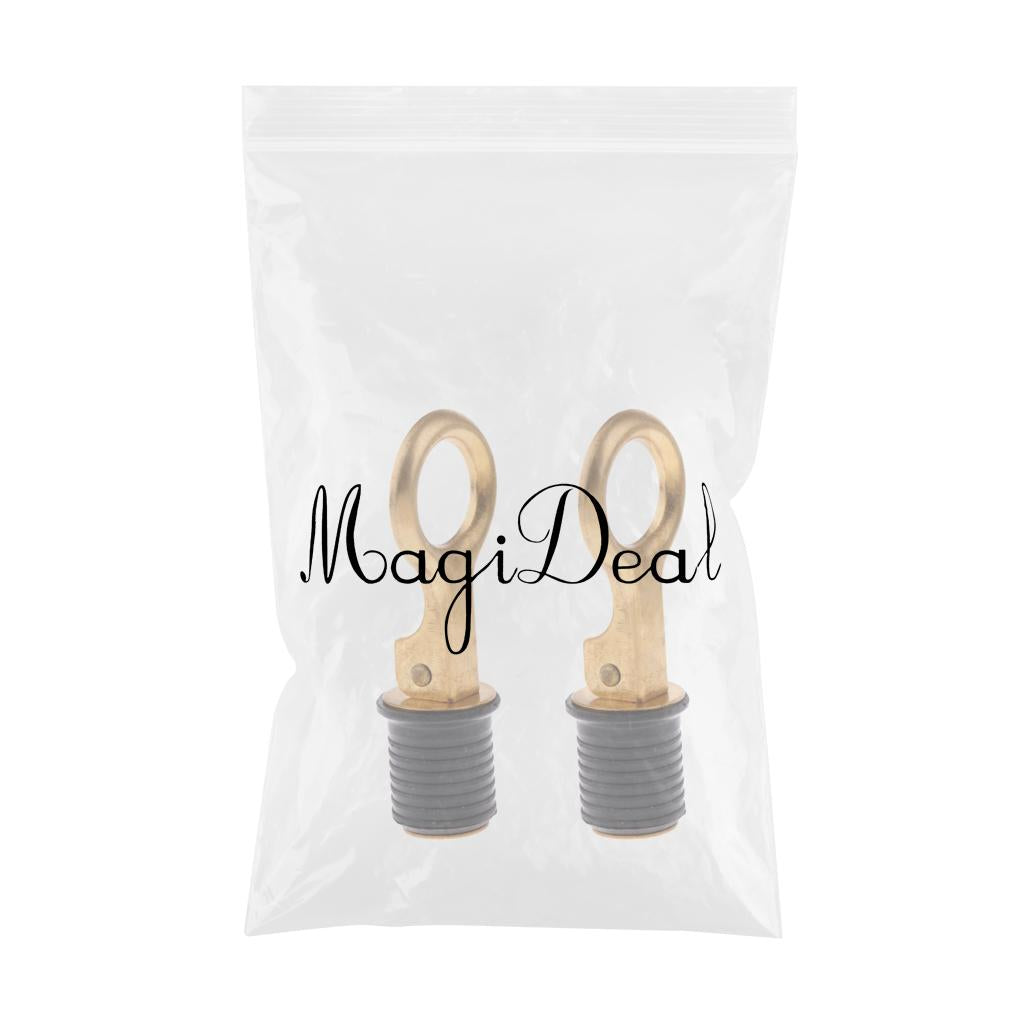 2 Pieces Brass Snap Flip Style Boat Bailer Livewell Hull Drain Plug Fittings