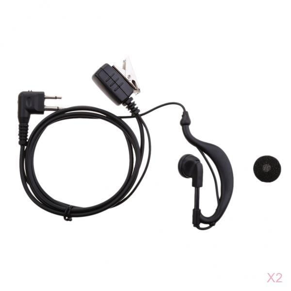 2 Pieces Ear Hook Earpiece Headset with PTT & Mic for Motorola CP040 GP300