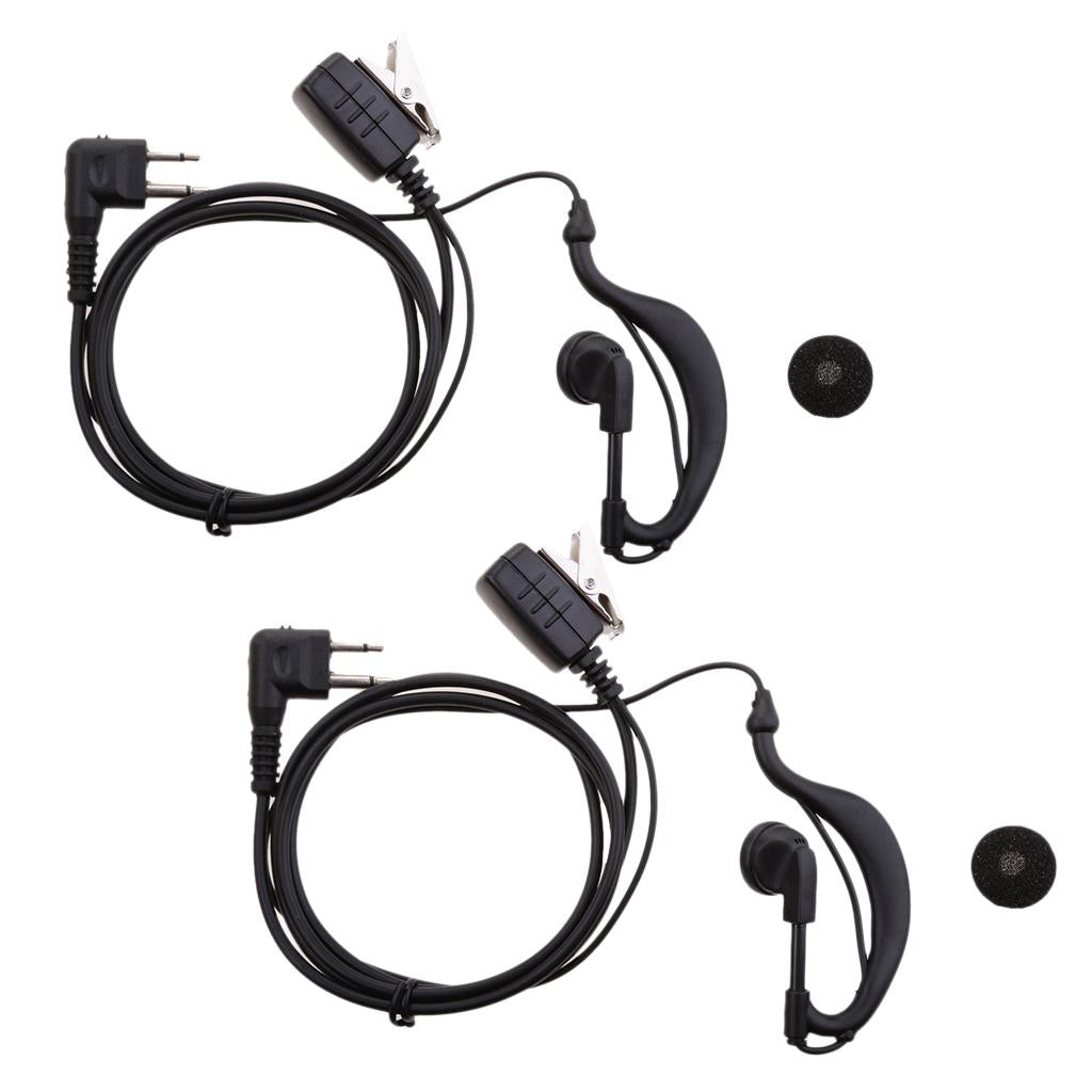 2 Pieces Ear Hook Earpiece Headset with PTT & Mic for Motorola CP040 GP300