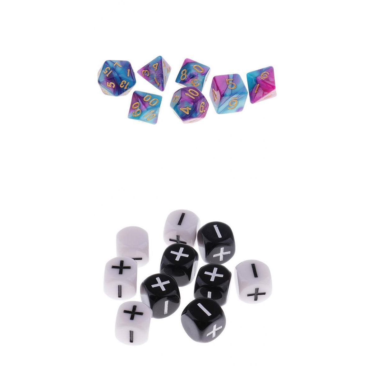 17 Pieces Multi Sided Dices Die for Party Pub KTV Board Game Accessory